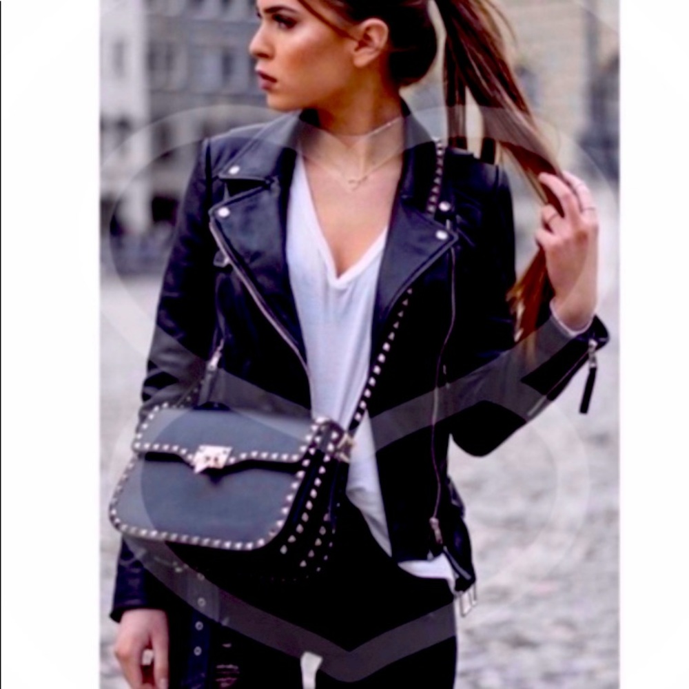 Chic Biker Jacket - BLACK   